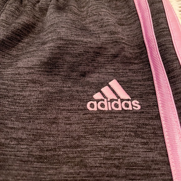 Track Pants for Your Little Cutie. ADIDAS (Size 3T, EUC) Black w/Pink Stripes - Picture 5 of 5